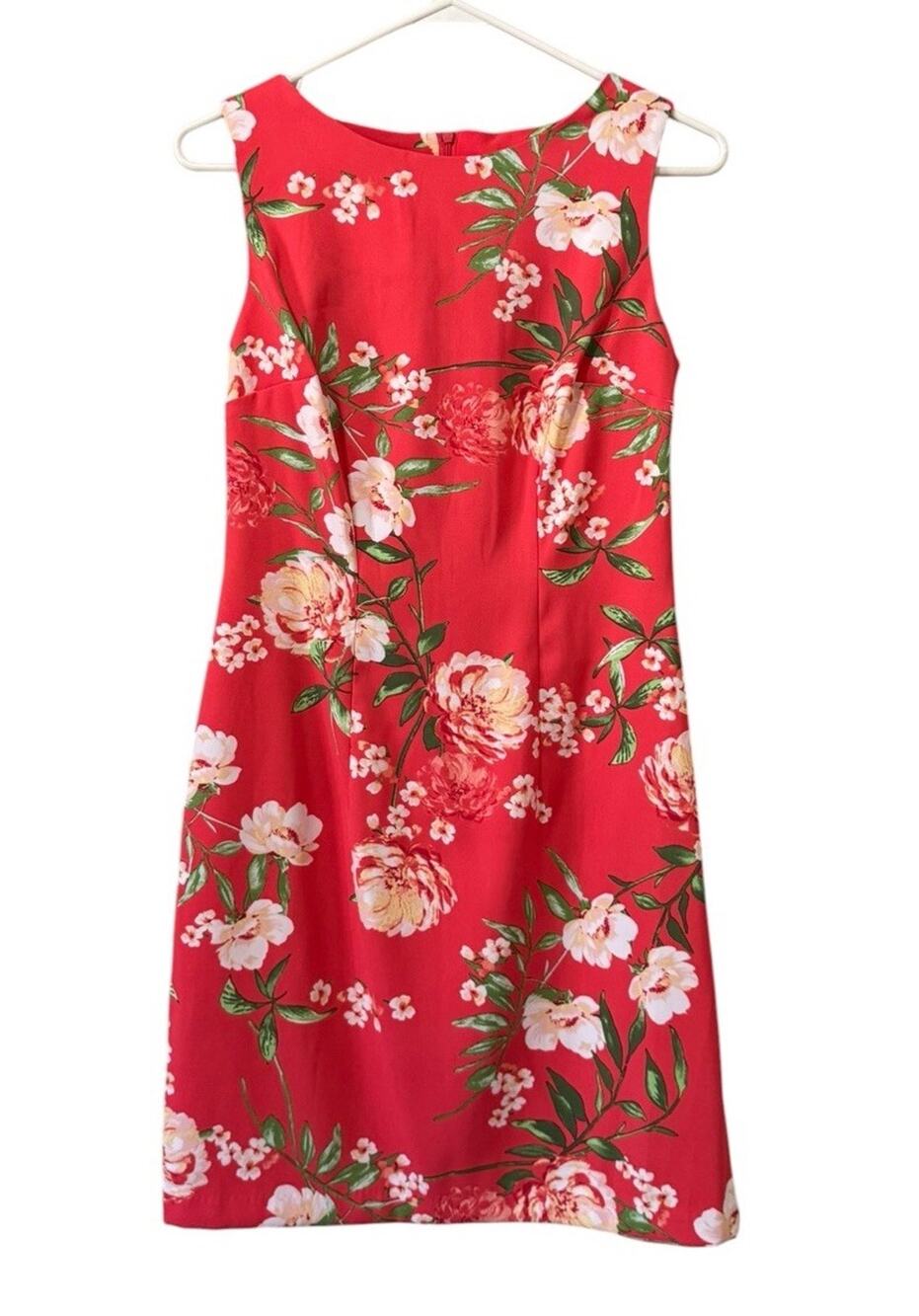 Alyx Women Size 4 Sleeveless Dress Floral Zipper Back Summer Wedding Guest City‎